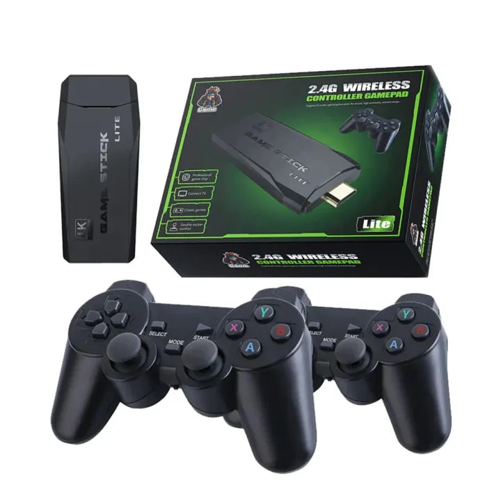 Video Game Stick Lite 4K Console 64G Built-in 10000 Games Retro Handheld TV Game Console Wireless Controller For GBA Kid Game